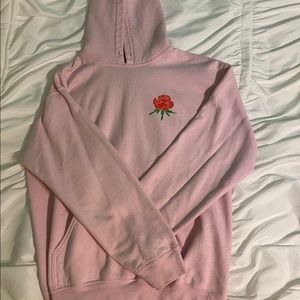 Pink rose hoodie